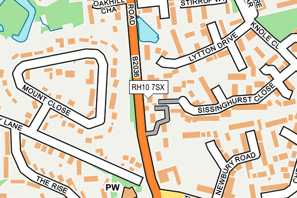 RH10 7SX map - OS OpenMap – Local (Ordnance Survey) RH10 7SX map - OS OpenMap – Local (Ordnance Survey)