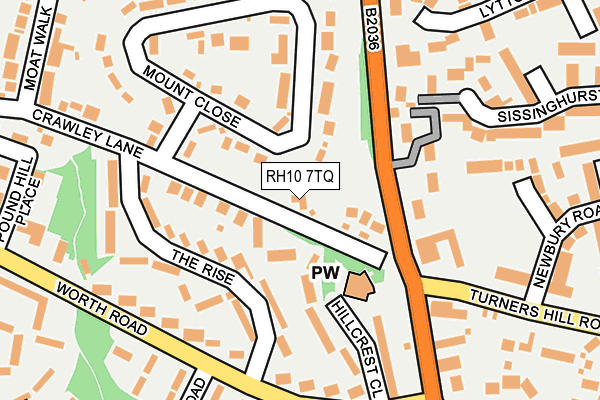 RH10 7TQ map - OS OpenMap – Local (Ordnance Survey) RH10 7TQ map - OS OpenMap – Local (Ordnance Survey)