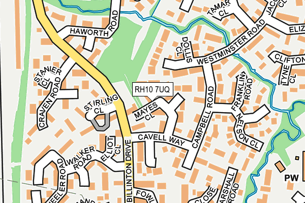 RH10 7UQ map - OS OpenMap – Local (Ordnance Survey) RH10 7UQ map - OS OpenMap – Local (Ordnance Survey)