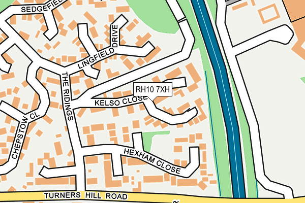 RH10 7XH map - OS OpenMap – Local (Ordnance Survey) RH10 7XH map - OS OpenMap – Local (Ordnance Survey)