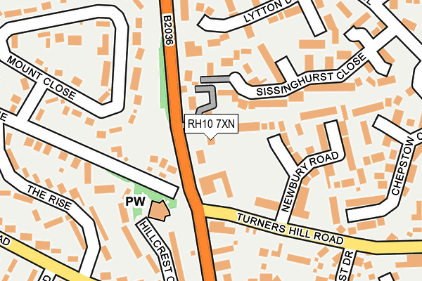 RH10 7XN map - OS OpenMap – Local (Ordnance Survey) RH10 7XN map - OS OpenMap – Local (Ordnance Survey)