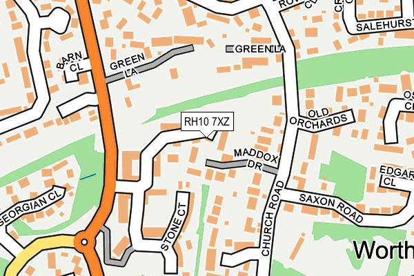 RH10 7XZ map - OS OpenMap – Local (Ordnance Survey) RH10 7XZ map - OS OpenMap – Local (Ordnance Survey)