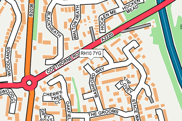 RH10 7YG map - OS OpenMap – Local (Ordnance Survey) RH10 7YG map - OS OpenMap – Local (Ordnance Survey)