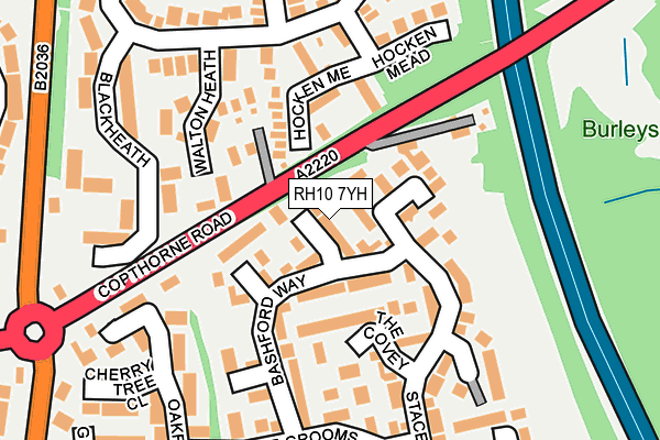 RH10 7YH map - OS OpenMap – Local (Ordnance Survey) RH10 7YH map - OS OpenMap – Local (Ordnance Survey)