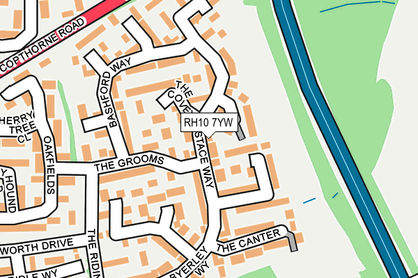 RH10 7YW map - OS OpenMap – Local (Ordnance Survey) RH10 7YW map - OS OpenMap – Local (Ordnance Survey)
