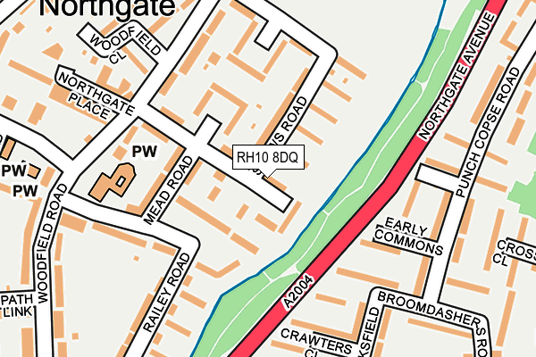 RH10 8DQ map - OS OpenMap – Local (Ordnance Survey) RH10 8DQ map - OS OpenMap – Local (Ordnance Survey)