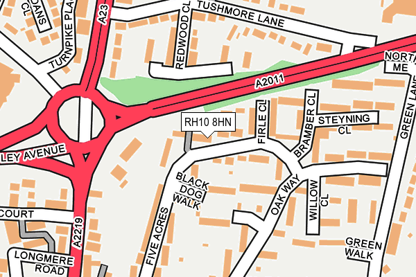 RH10 8HN map - OS OpenMap – Local (Ordnance Survey) RH10 8HN map - OS OpenMap – Local (Ordnance Survey)