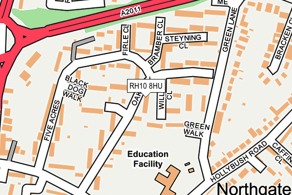 RH10 8HU map - OS OpenMap – Local (Ordnance Survey) RH10 8HU map - OS OpenMap – Local (Ordnance Survey)