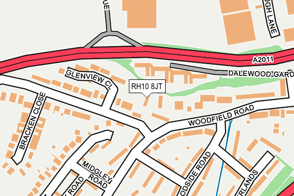 RH10 8JT map - OS OpenMap – Local (Ordnance Survey) RH10 8JT map - OS OpenMap – Local (Ordnance Survey)