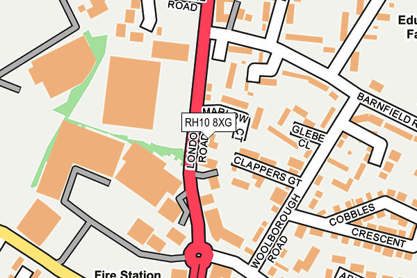 RH10 8XG map - OS OpenMap – Local (Ordnance Survey) RH10 8XG map - OS OpenMap – Local (Ordnance Survey)