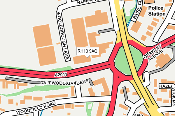 RH10 9AQ map - OS OpenMap – Local (Ordnance Survey) RH10 9AQ map - OS OpenMap – Local (Ordnance Survey)