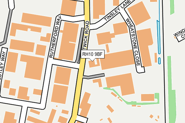 RH10 9BF map - OS OpenMap – Local (Ordnance Survey) RH10 9BF map - OS OpenMap – Local (Ordnance Survey)