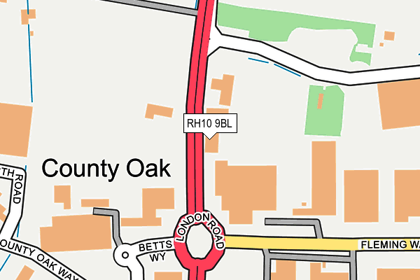 RH10 9BL map - OS OpenMap – Local (Ordnance Survey) RH10 9BL map - OS OpenMap – Local (Ordnance Survey)