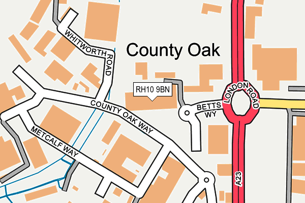 RH10 9BN map - OS OpenMap – Local (Ordnance Survey) RH10 9BN map - OS OpenMap – Local (Ordnance Survey)