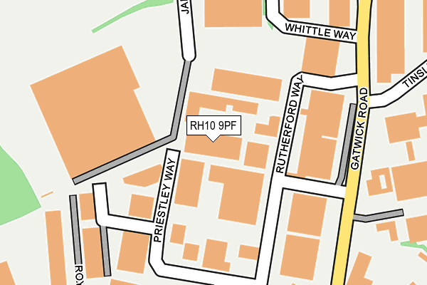 RH10 9PF map - OS OpenMap – Local (Ordnance Survey) RH10 9PF map - OS OpenMap – Local (Ordnance Survey)