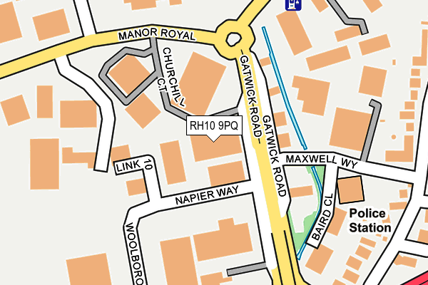 RH10 9PQ map - OS OpenMap – Local (Ordnance Survey) RH10 9PQ map - OS OpenMap – Local (Ordnance Survey)