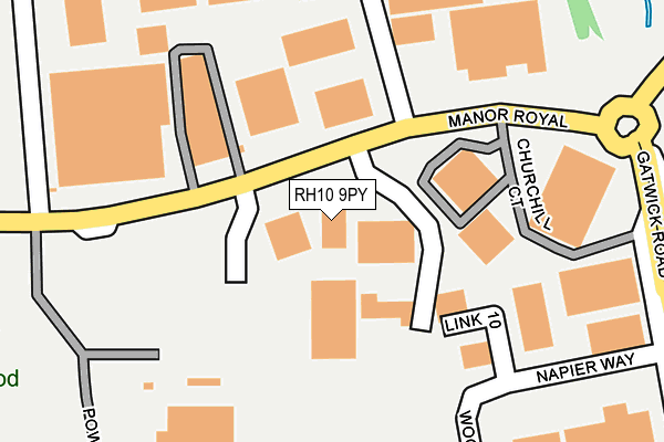 RH10 9PY map - OS OpenMap – Local (Ordnance Survey) RH10 9PY map - OS OpenMap – Local (Ordnance Survey)