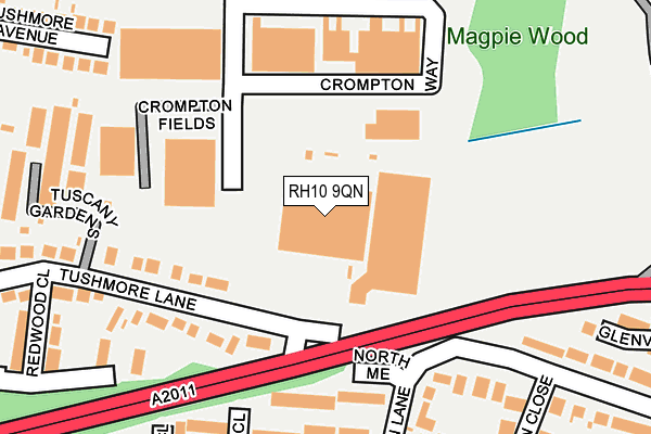 RH10 9QN map - OS OpenMap – Local (Ordnance Survey) RH10 9QN map - OS OpenMap – Local (Ordnance Survey)