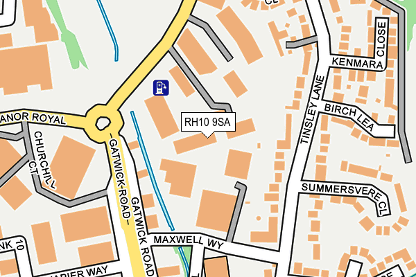 RH10 9SA map - OS OpenMap – Local (Ordnance Survey) RH10 9SA map - OS OpenMap – Local (Ordnance Survey)