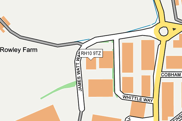 RH10 9TZ map - OS OpenMap – Local (Ordnance Survey)