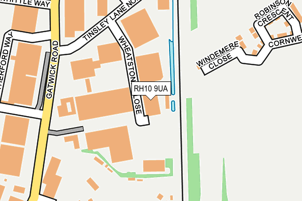 RH10 9UA map - OS OpenMap – Local (Ordnance Survey) RH10 9UA map - OS OpenMap – Local (Ordnance Survey)