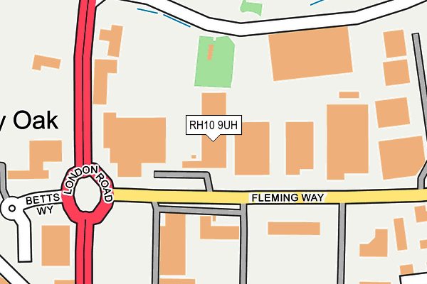 RH10 9UH map - OS OpenMap – Local (Ordnance Survey) RH10 9UH map - OS OpenMap – Local (Ordnance Survey)