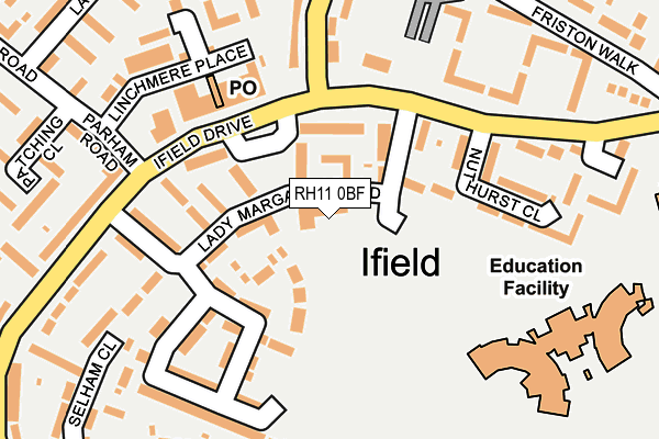RH11 0BF map - OS OpenMap – Local (Ordnance Survey) RH11 0BF map - OS OpenMap – Local (Ordnance Survey)