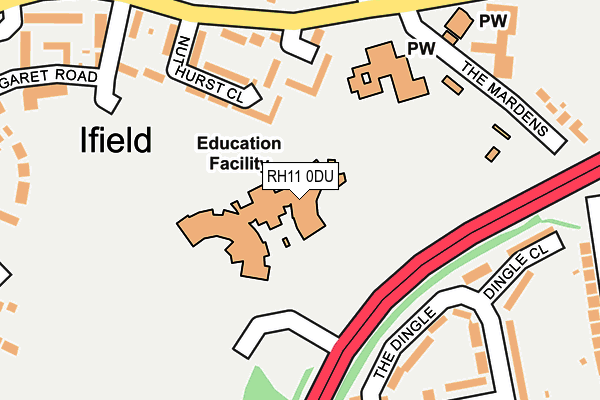 RH11 0DU map - OS OpenMap – Local (Ordnance Survey) RH11 0DU map - OS OpenMap – Local (Ordnance Survey)