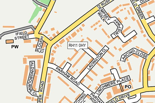 RH11 0HY map - OS OpenMap – Local (Ordnance Survey) RH11 0HY map - OS OpenMap – Local (Ordnance Survey)