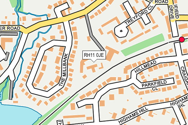 RH11 0JE map - OS OpenMap – Local (Ordnance Survey) RH11 0JE map - OS OpenMap – Local (Ordnance Survey)