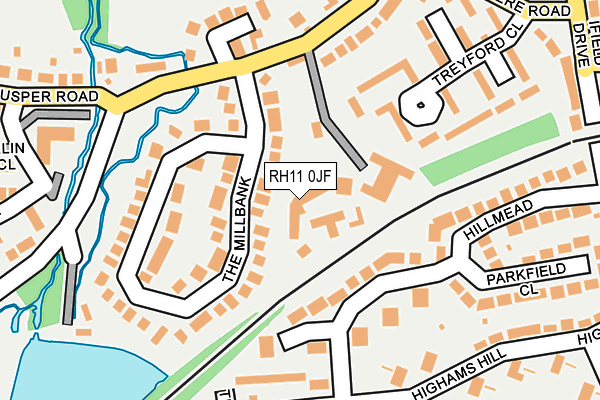 RH11 0JF map - OS OpenMap – Local (Ordnance Survey) RH11 0JF map - OS OpenMap – Local (Ordnance Survey)