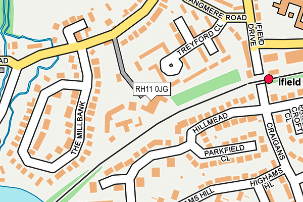 RH11 0JG map - OS OpenMap – Local (Ordnance Survey) RH11 0JG map - OS OpenMap – Local (Ordnance Survey)