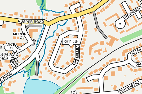 RH11 0JH map - OS OpenMap – Local (Ordnance Survey) RH11 0JH map - OS OpenMap – Local (Ordnance Survey)