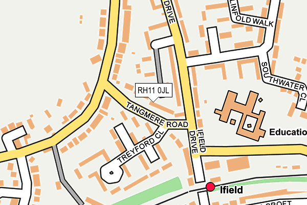 RH11 0JL map - OS OpenMap – Local (Ordnance Survey) RH11 0JL map - OS OpenMap – Local (Ordnance Survey)