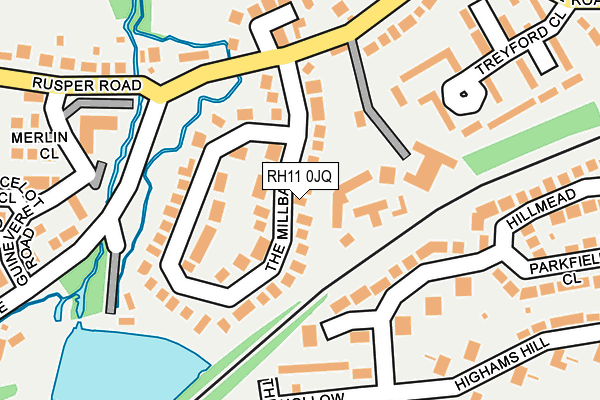 RH11 0JQ map - OS OpenMap – Local (Ordnance Survey) RH11 0JQ map - OS OpenMap – Local (Ordnance Survey)