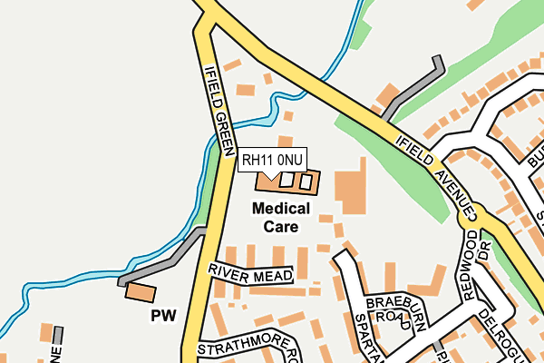 RH11 0NU map - OS OpenMap – Local (Ordnance Survey)