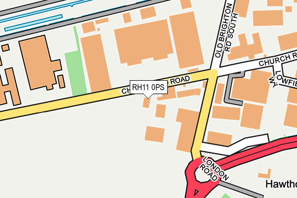 RH11 0PS map - OS OpenMap – Local (Ordnance Survey) RH11 0PS map - OS OpenMap – Local (Ordnance Survey)