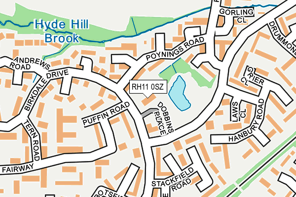 RH11 0SZ map - OS OpenMap – Local (Ordnance Survey) RH11 0SZ map - OS OpenMap – Local (Ordnance Survey)