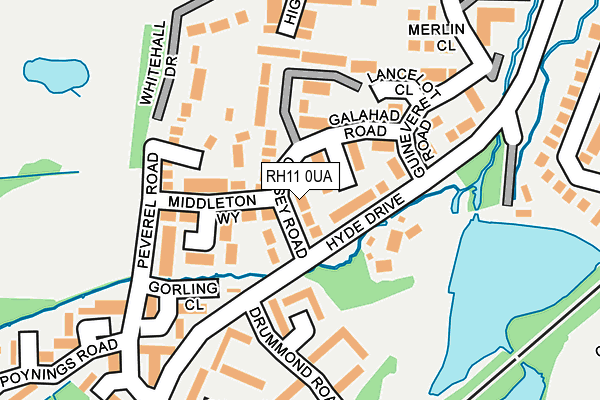 RH11 0UA map - OS OpenMap – Local (Ordnance Survey) RH11 0UA map - OS OpenMap – Local (Ordnance Survey)