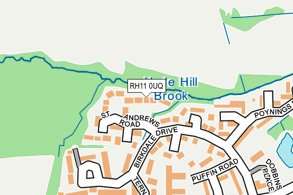 RH11 0UQ map - OS OpenMap – Local (Ordnance Survey) RH11 0UQ map - OS OpenMap – Local (Ordnance Survey)