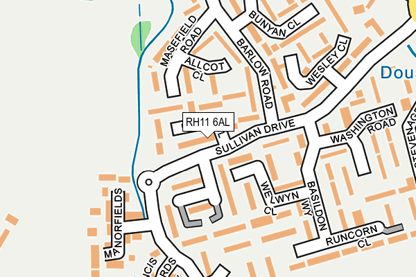RH11 6AL map - OS OpenMap – Local (Ordnance Survey) RH11 6AL map - OS OpenMap – Local (Ordnance Survey)