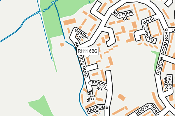 RH11 6BG map - OS OpenMap – Local (Ordnance Survey) RH11 6BG map - OS OpenMap – Local (Ordnance Survey)