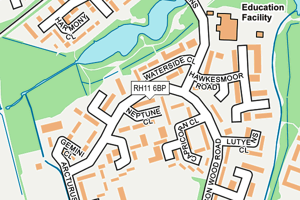 RH11 6BP map - OS OpenMap – Local (Ordnance Survey) RH11 6BP map - OS OpenMap – Local (Ordnance Survey)