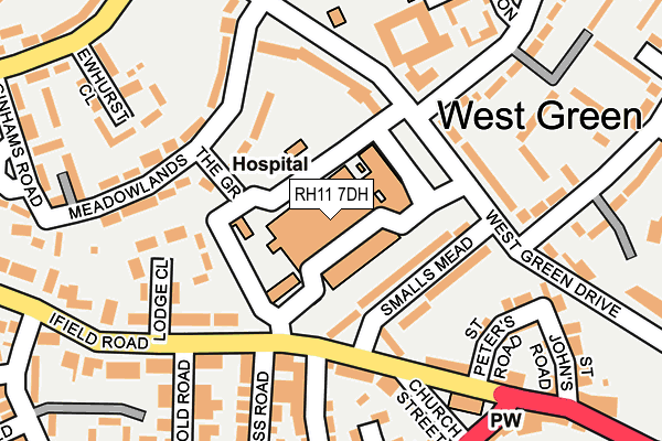 RH11 7DH map - OS OpenMap – Local (Ordnance Survey) RH11 7DH map - OS OpenMap – Local (Ordnance Survey)