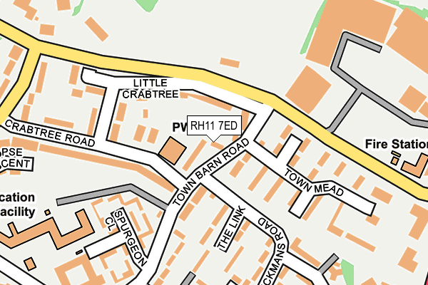 RH11 7ED map - OS OpenMap – Local (Ordnance Survey) RH11 7ED map - OS OpenMap – Local (Ordnance Survey)