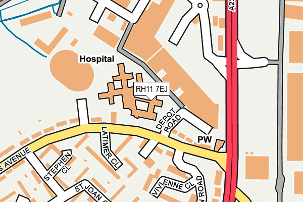 RH11 7EJ map - OS OpenMap – Local (Ordnance Survey) RH11 7EJ map - OS OpenMap – Local (Ordnance Survey)
