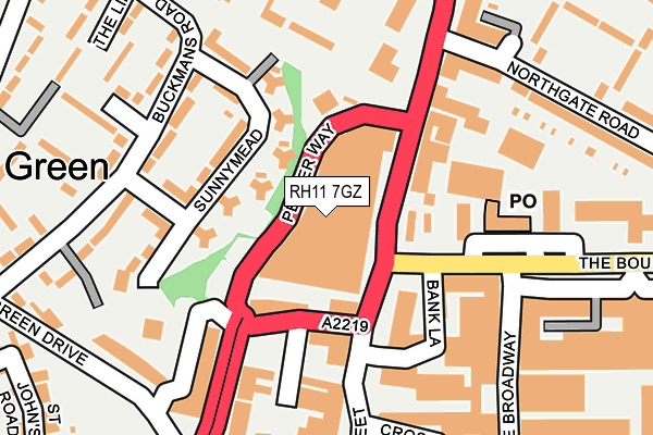 RH11 7GZ map - OS OpenMap – Local (Ordnance Survey) RH11 7GZ map - OS OpenMap – Local (Ordnance Survey)