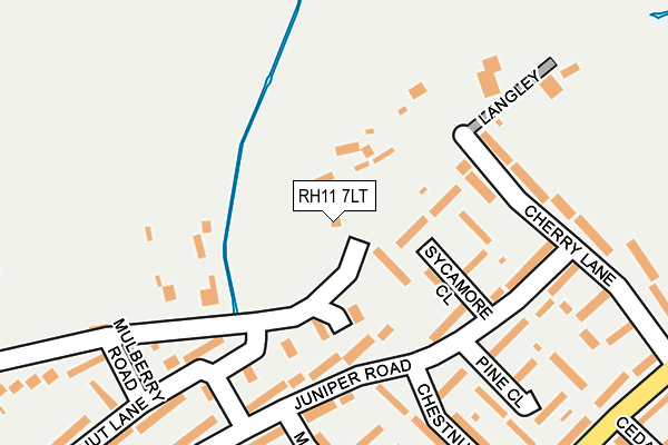 RH11 7LT map - OS OpenMap – Local (Ordnance Survey) RH11 7LT map - OS OpenMap – Local (Ordnance Survey)