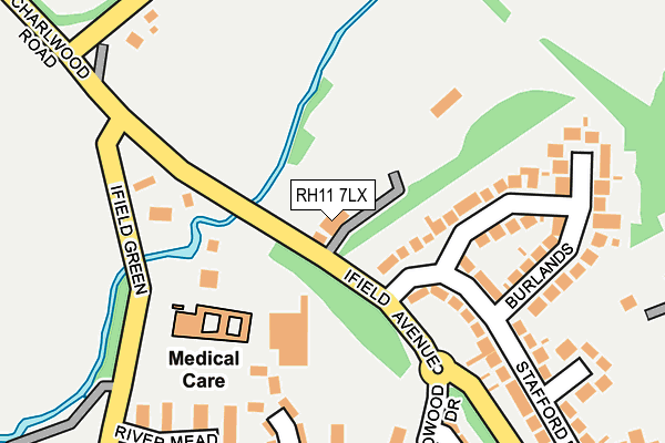 RH11 7LX map - OS OpenMap – Local (Ordnance Survey)