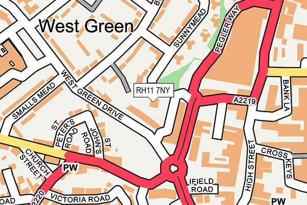 RH11 7NY map - OS OpenMap – Local (Ordnance Survey) RH11 7NY map - OS OpenMap – Local (Ordnance Survey)
